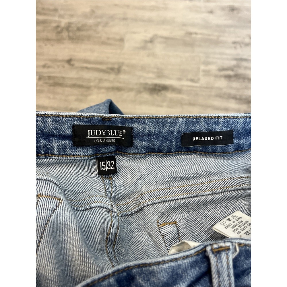 Judy Blue Women Relaxed Fit Distressed High-Rise Stretch Denim Jeans Size 15/32 - Picture 6 of 7
